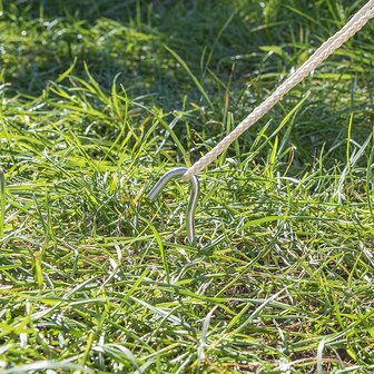Tent peg 25cm metal with open eye