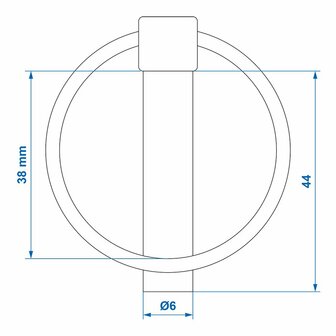 Locking pin 6mm with ring