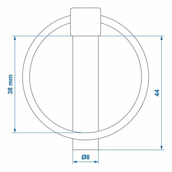 Securing pin 8mm with ring