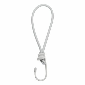 Tent tensioner elastic white with hook
