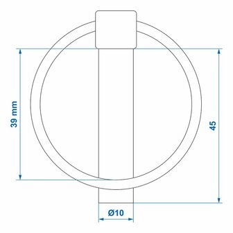 Locking pin 10mm with ring