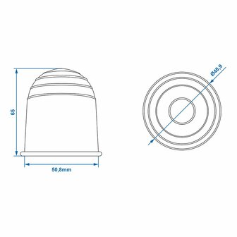 Tow bar cap black