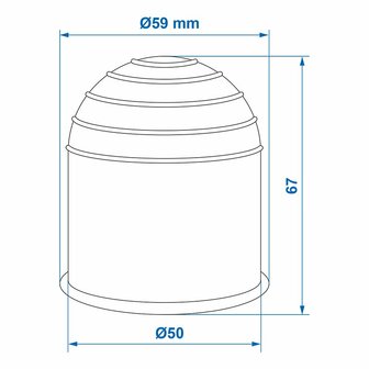 Tow bar cap white