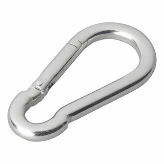 Carabiner metal 8x80mm x10 pieces
