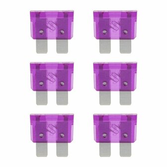 Standard plug-in fuses 3A purple 6 pieces