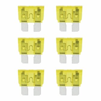 Standard fuses 20A yellow 6 pieces