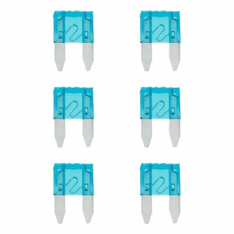 Mini fuses 15A blue 6 pieces