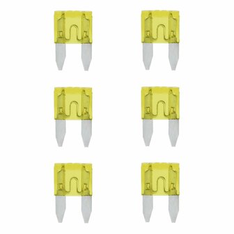 Mini fuses 20A yellow 6 pieces