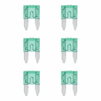 Mini fuses 30A green 6 pieces