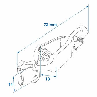 Battery terminal clamp 25A - set of 2 pieces