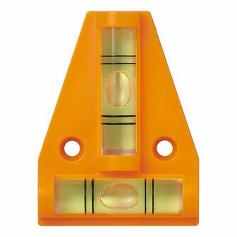 Spirit level pyramid with magnet on card