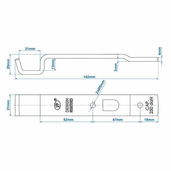 Counterpiece for tension lock SPP Z-05A
