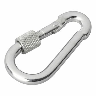 Metal snap hook 5x50mm with screw closure x10 pieces