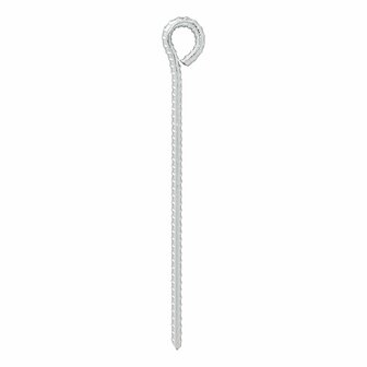 Storm peg 30 cm galvanised steel with eye
