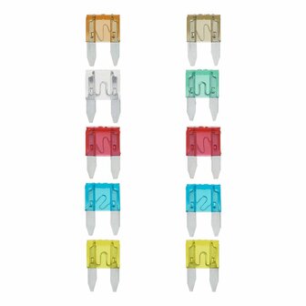 Mini plug-in fuses assorted 10 pieces
