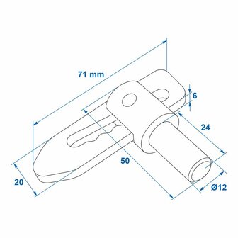 Weldable fall lock