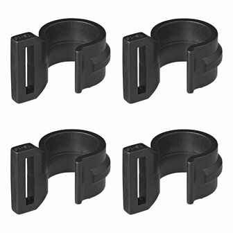 Tent clip for tent pole 20-25mm with slot black 4 pieces