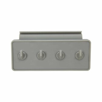 Tent rail coat rack 4-hook