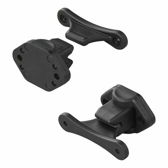 Door stopper hinged black 2-piece