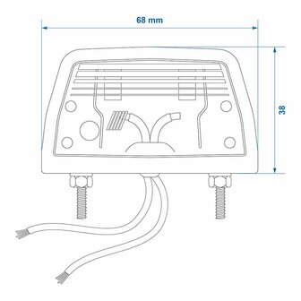 License plate light 68x38mm