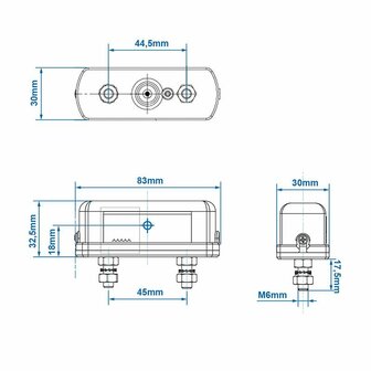 License plate light 85x35mm