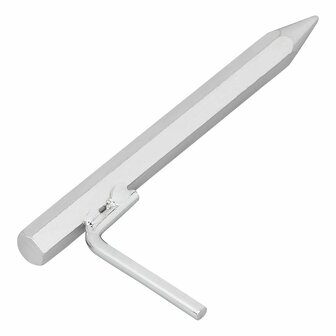 Ground peg 20 cm galvanized steel with L-hook