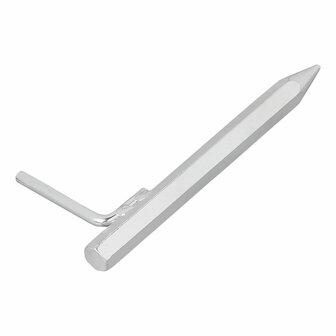 Ground peg 20 cm galvanized steel with L-hook