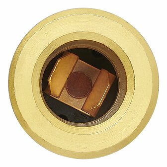 Flush-mounted box DIN 12V brass