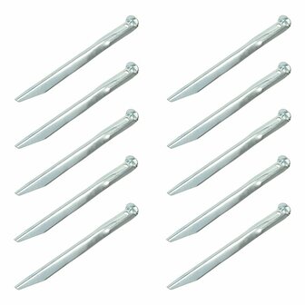 Tent peg 22 cm metal half-round 10 pieces in polybag