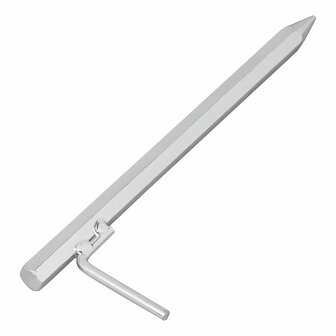 Ground peg 30 cm galvanised steel with L-hook