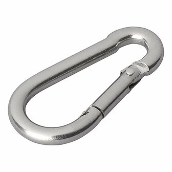 Carabiner hook stainless steel 5x50mm 2 pieces