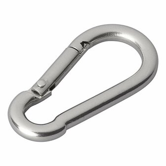 Carabiner hook stainless steel 5x50mm 2 pieces