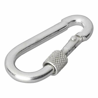 Metal snap hook 5x50mm with screw lock 2 pieces
