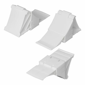 Wheel chock plastic white incl. holder