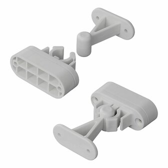 Door catcher with flexible clamp grey 2-part