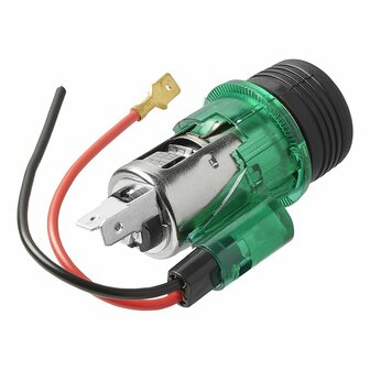 Cigarette lighter flush-mounted box with lighting 12V/24V