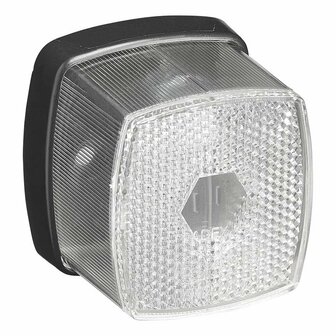 Marker light white 66x62mm with reflector