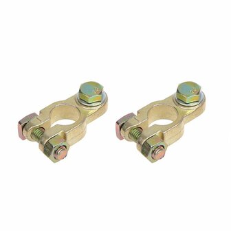 Battery terminal clamp set (+) and (-) with bolt