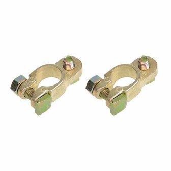 Battery terminal clamp set (+) and (-) with bolt