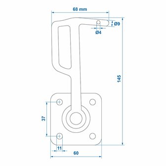 Flap hook no. 0 left