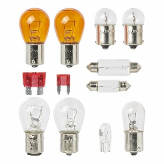 Spare bulb set for trailer caravan 12-piece