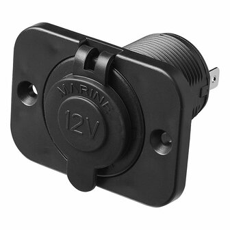 Cigarette lighter flush-mounted socket 12V/24V with sealing cap