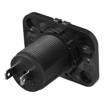 Cigarette lighter flush-mounted socket 12V/24V with sealing cap