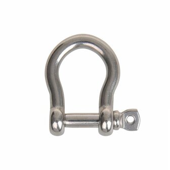 Shackle short 8mm, A4 stainless steel AISI 316, 3,500 daN