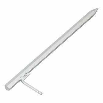 Ground peg 40 cm galvanized steel with L-hook