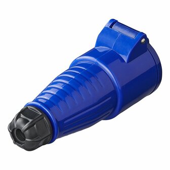 CEE counter plug 16A fixed housing blue
