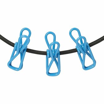 Clothing line elastic with 12 clothes pegs