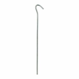 Tent peg 22cm metal with open eye 10 pieces in polybag