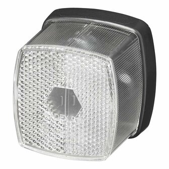Marker light white 66x62mm with reflector