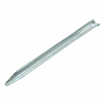 Tent peg 30cm metal half-round 10 pieces in polybag